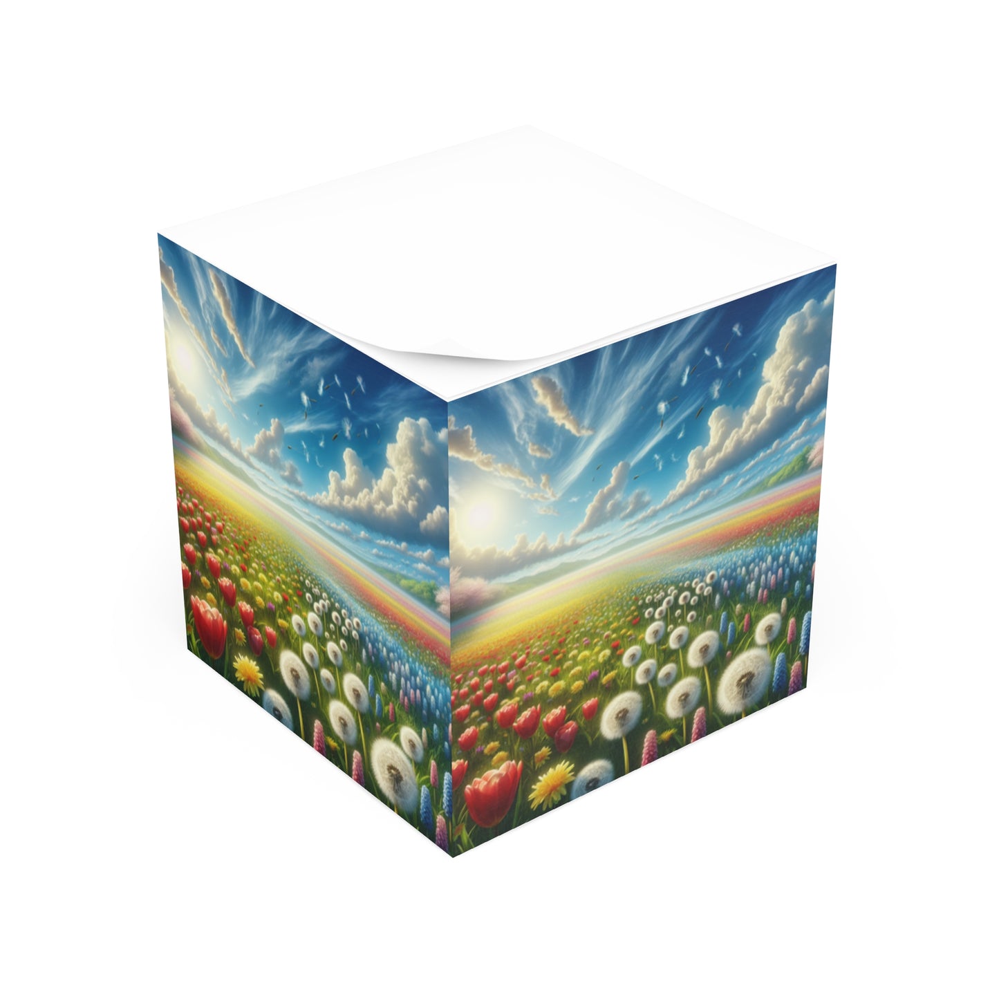 Field of Flowers Note Cube