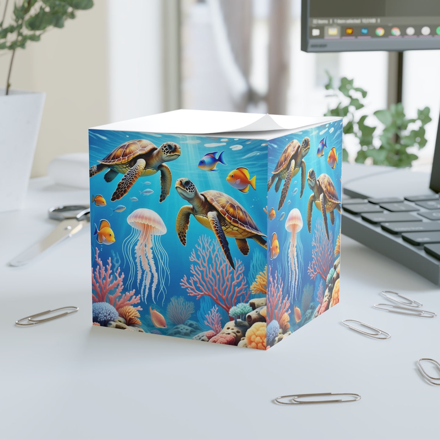 Under the Sea Note Cube