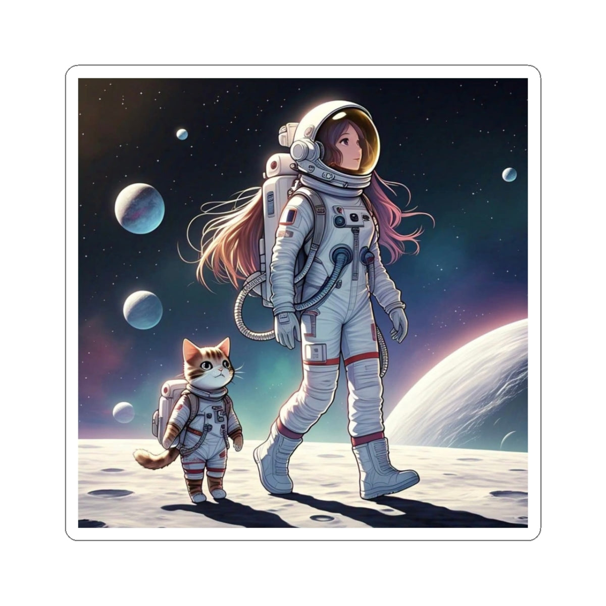 Astro Kitty Sticker