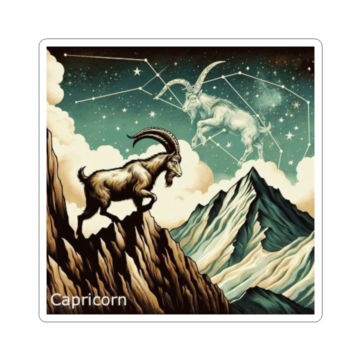 Capricorn Goat Sticker