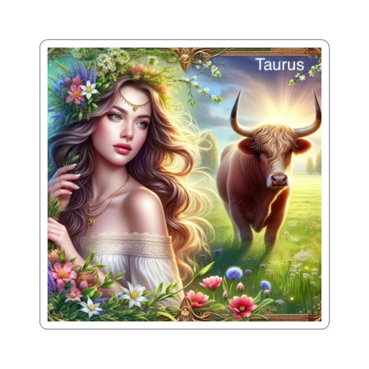 Taurus Floral Sticker