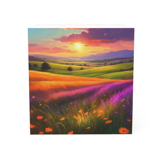 Floral Sunset Note Cube