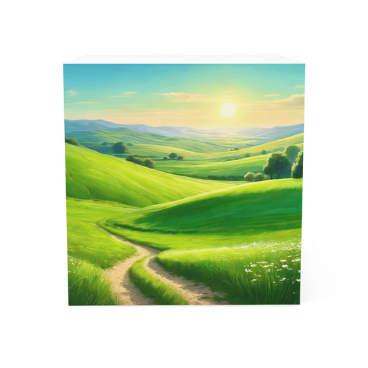 Field of Green Note Cube