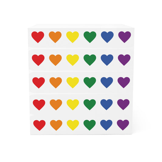Hearts of Color Note Cube