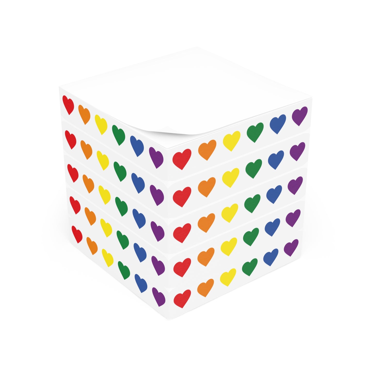 Hearts of Color Note Cube