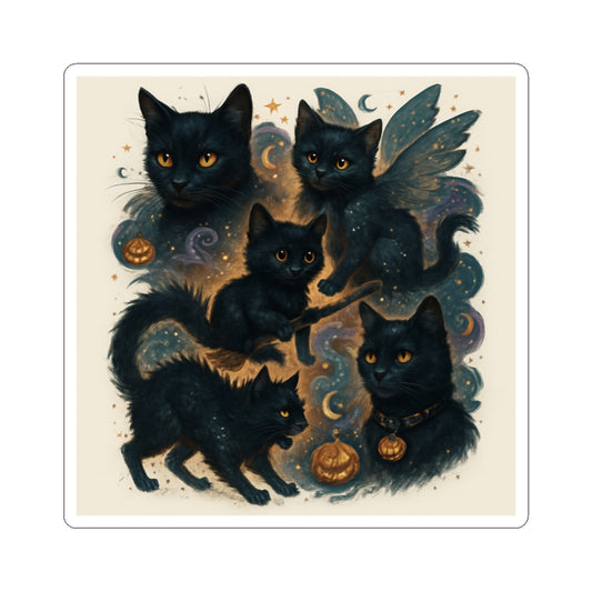 Black Cats Collage Sticker